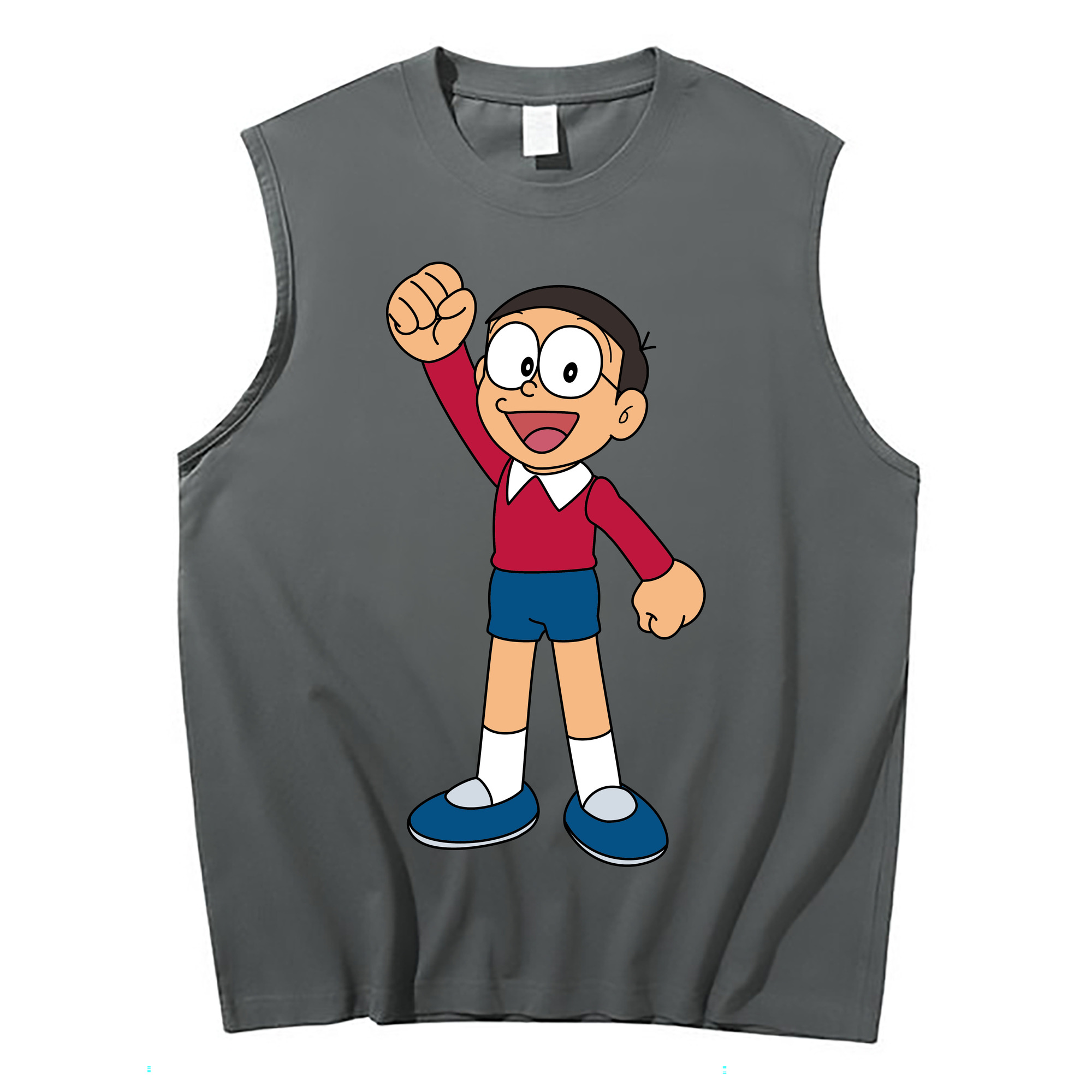（画像用） ドラえもん 野比 のび太 Doraemon Nobita Nobi コットン100％タンクトップ（フロントプリント）